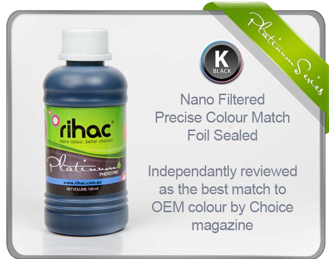 Black 100 ml Rihac refill ink Canon 8 series CLI-8 PGI-5 cartridge / cartridges Canon printers IP3300, IP4200, IP4300, IP4500, IP5200, IP5300, IP6600, IP6700, MP500, MP510, MP530, MP600, MP610, MP800, MP810, MP830, MP960, MP970, MX700, MX850, IX4000, IX5000